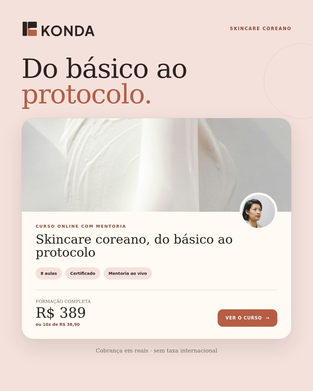 KONDA concept ad with the course