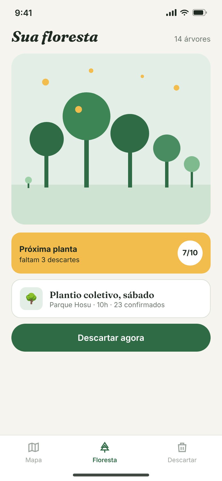 TrashRush forest that grows with use